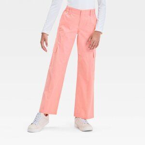 NEW Girls' Straight Leg Cargo Pant - art class™ Pom Pom Pink